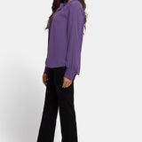 Tie-Neck Blouse - Grape Royale