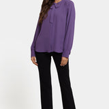 Tie-Neck Blouse - Grape Royale