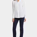 Ruffle Neck Blouse - Optic White