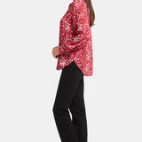 Ruffle Neck Blouse - Cherry Creek