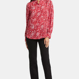 Ruffle Neck Blouse - Cherry Creek