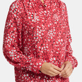 Ruffle Neck Blouse - Cherry Creek