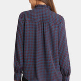 Ruffle Neck Blouse - Plum Trail