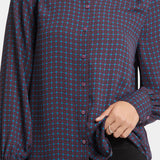 Ruffle Neck Blouse - Plum Trail