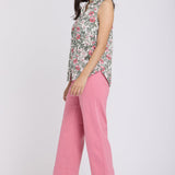 Sleeveless Ruffle Neck Blouse - Primrose Garden