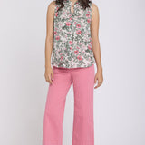 Sleeveless Ruffle Neck Blouse - Primrose Garden