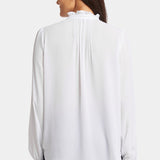 Pleated Front Tunic - Optic White