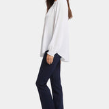 Pleated Front Tunic - Optic White