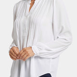 Pleated Front Tunic - Optic White