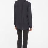 Pleated Front Tunic - Black