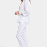 Pleated Peasant Blouse - Optic White
