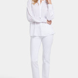 Pleated Peasant Blouse - Optic White