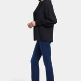Pleated Peasant Blouse - Black