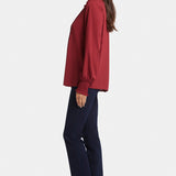 Pleated Peasant Blouse - Wild Currant