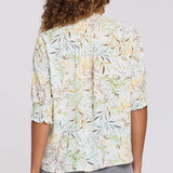 Pleated Short Sleeved Blouse - Chateau Jardin