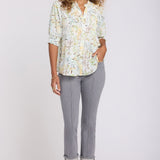 Pleated Short Sleeved Blouse - Chateau Jardin