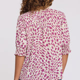 Pleated Short Sleeved Blouse - Sandcastles
