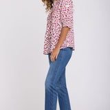 Pleated Short Sleeved Blouse - Sandcastles
