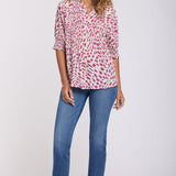 Pleated Short Sleeved Blouse - Sandcastles