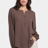 Simone Blouse - Coffee Bean