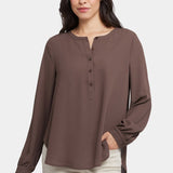 Simone Blouse - Coffee Bean