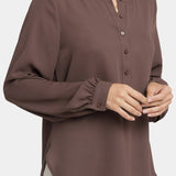 Simone Blouse - Coffee Bean