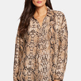 Becky Blouse - Victorian Python Pink Taupe