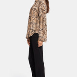 Becky Blouse - Victorian Python Pink Taupe