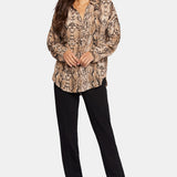 Becky Blouse - Victorian Python Pink Taupe