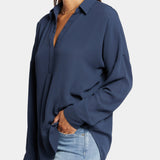 Becky Blouse - Oxford Navy