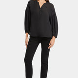 Paulina Peasant Blouse - Black