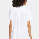Becky Short Sleeved Blouse - Optic White