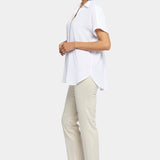 Becky Short Sleeved Blouse - Optic White