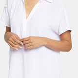 Becky Short Sleeved Blouse - Optic White