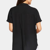 Becky Short Sleeved Blouse - Black