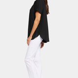Becky Short Sleeved Blouse - Black