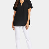 Becky Short Sleeved Blouse - Black