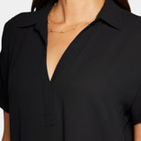 Becky Short Sleeved Blouse - Black