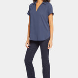 Becky Short Sleeved Blouse - Oxford Navy