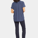 Becky Short Sleeved Blouse - Oxford Navy