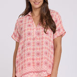 Becky Short Sleeved Blouse - The Paloma