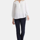 Puff Sleeve Popover Top - Optic White
