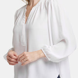 Puff Sleeve Popover Top - Optic White