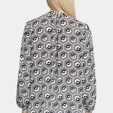 Puff Sleeve Popover Top - Night Owl