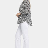 Puff Sleeve Popover Top - Night Owl