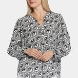 Puff Sleeve Popover Top - Night Owl