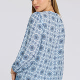 Puff Sleeved Popover Top - Azure Sky