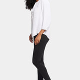 Flounce Front Blouse - Optic White