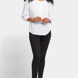 Flounce Front Blouse - Optic White