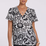 Pleated Flutter Sleeved Blouse - Palm Royale